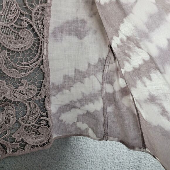 INC International Concepts Jacket Cardigan Womens M Linen Tie Dye Boho Neutrals - Picture 7 of 11